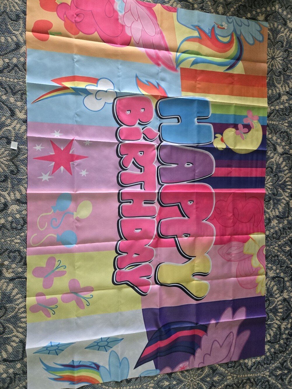 Happy Birthday Rainbow Party Backdrop